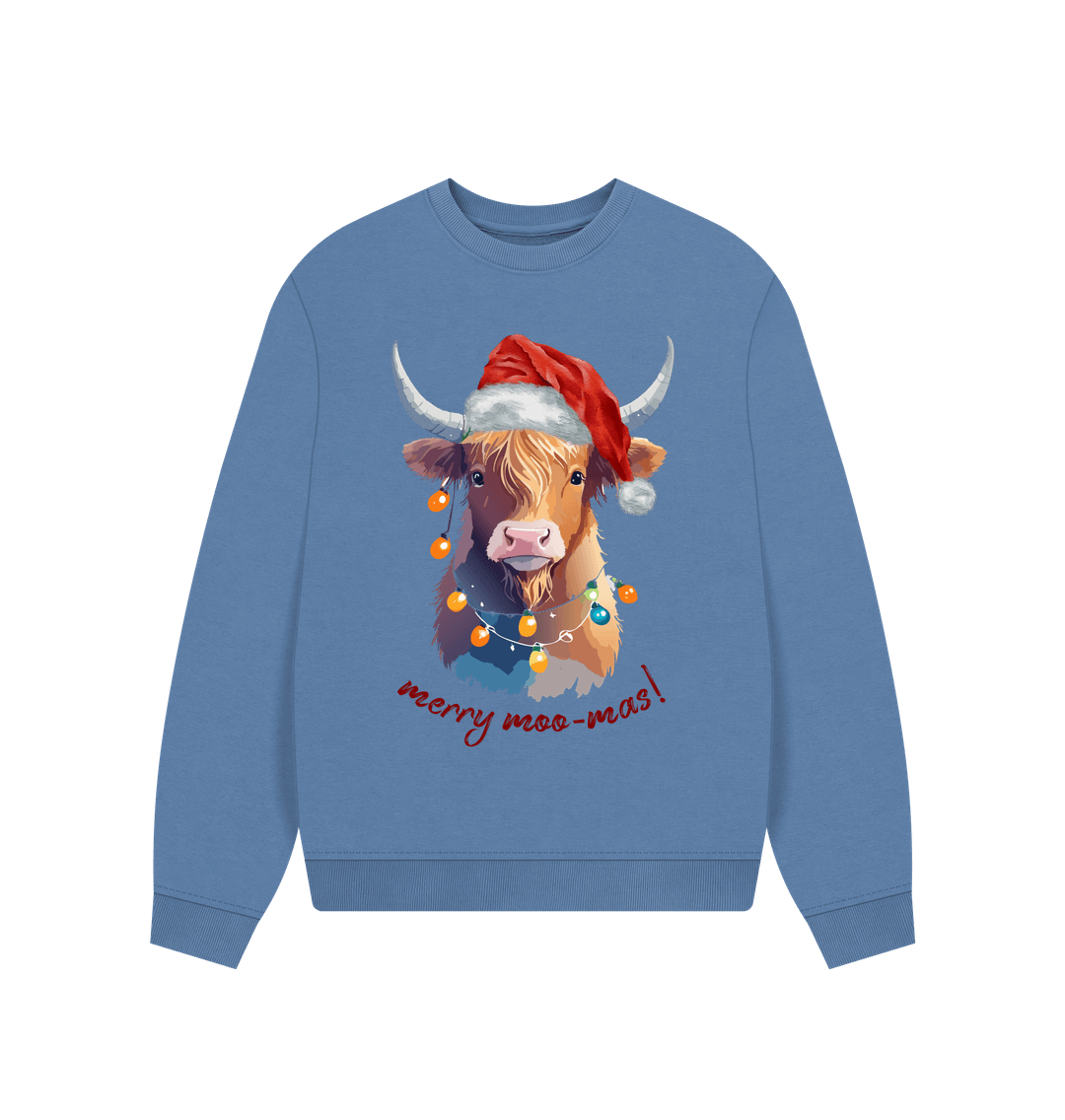 Solent Merry Moo-Mas Festive Highland Cow Jumper - Teemill