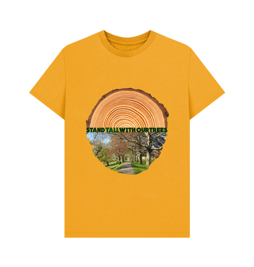 Mustard Stand Tall With Our Trees Woodlands Campaign T-Shirt - Teemill