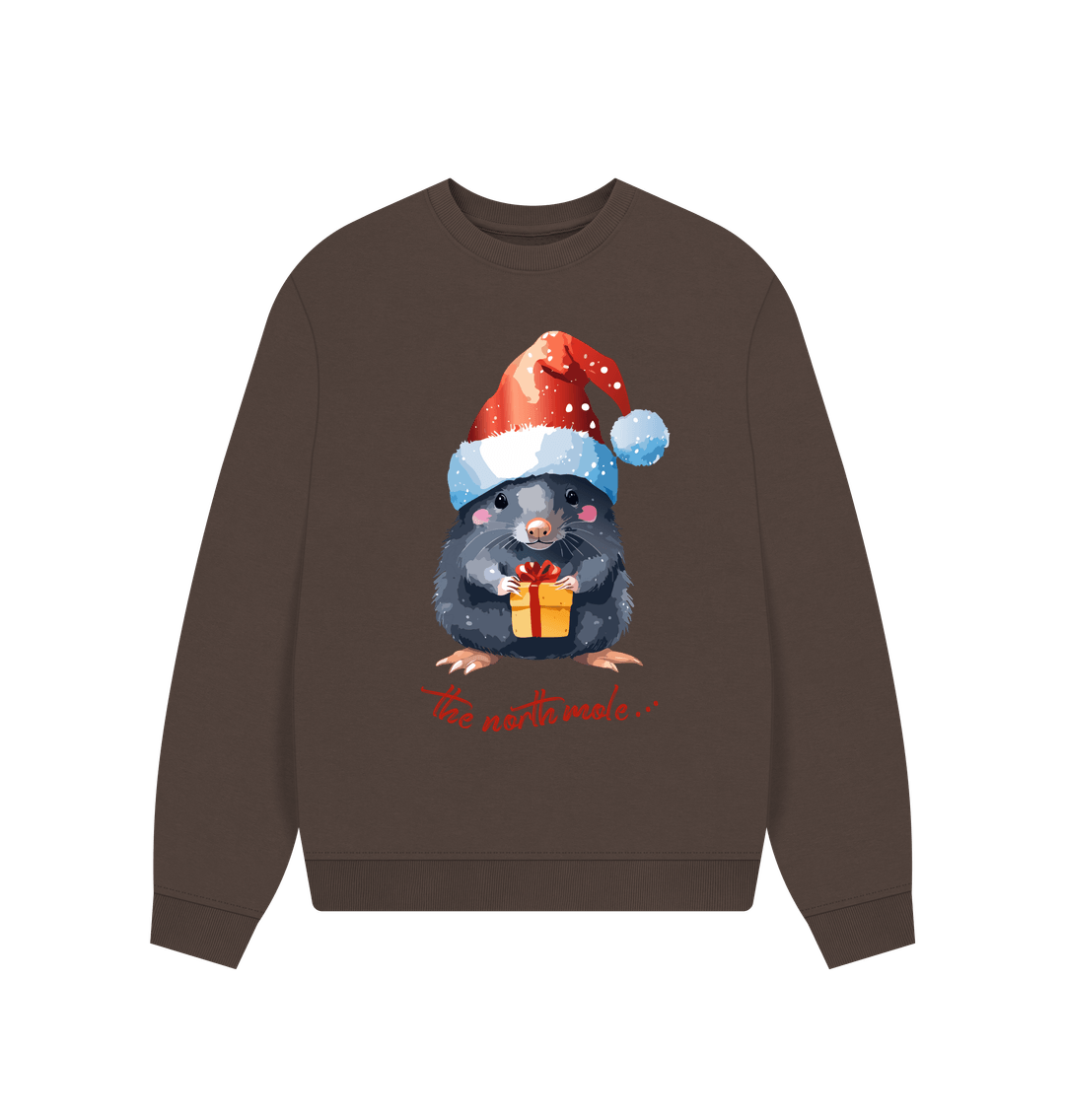 Chocolate The North Mole Christmas Crewneck - Teemill