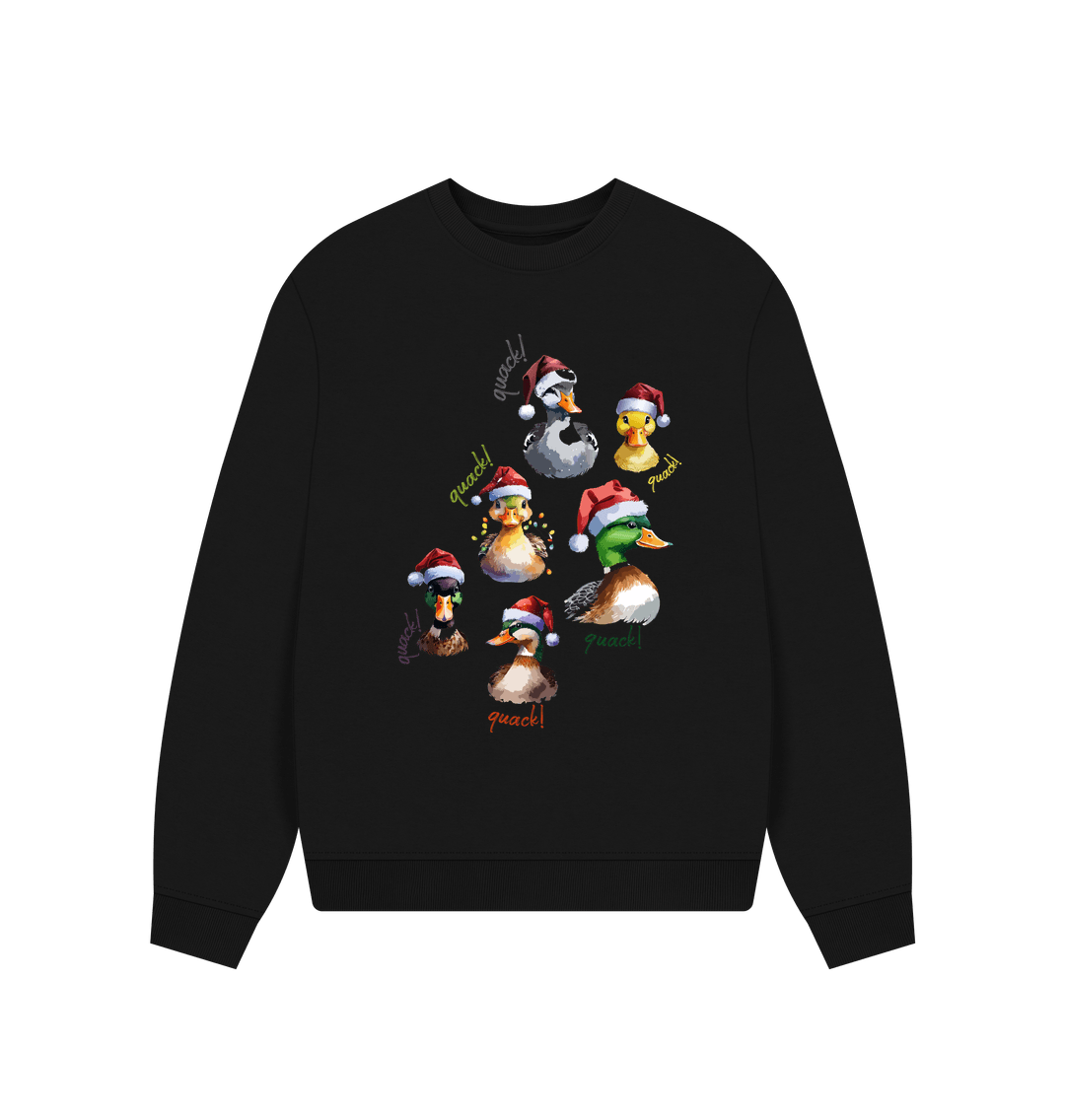 Black Christmas Duck Jumper - Teemill