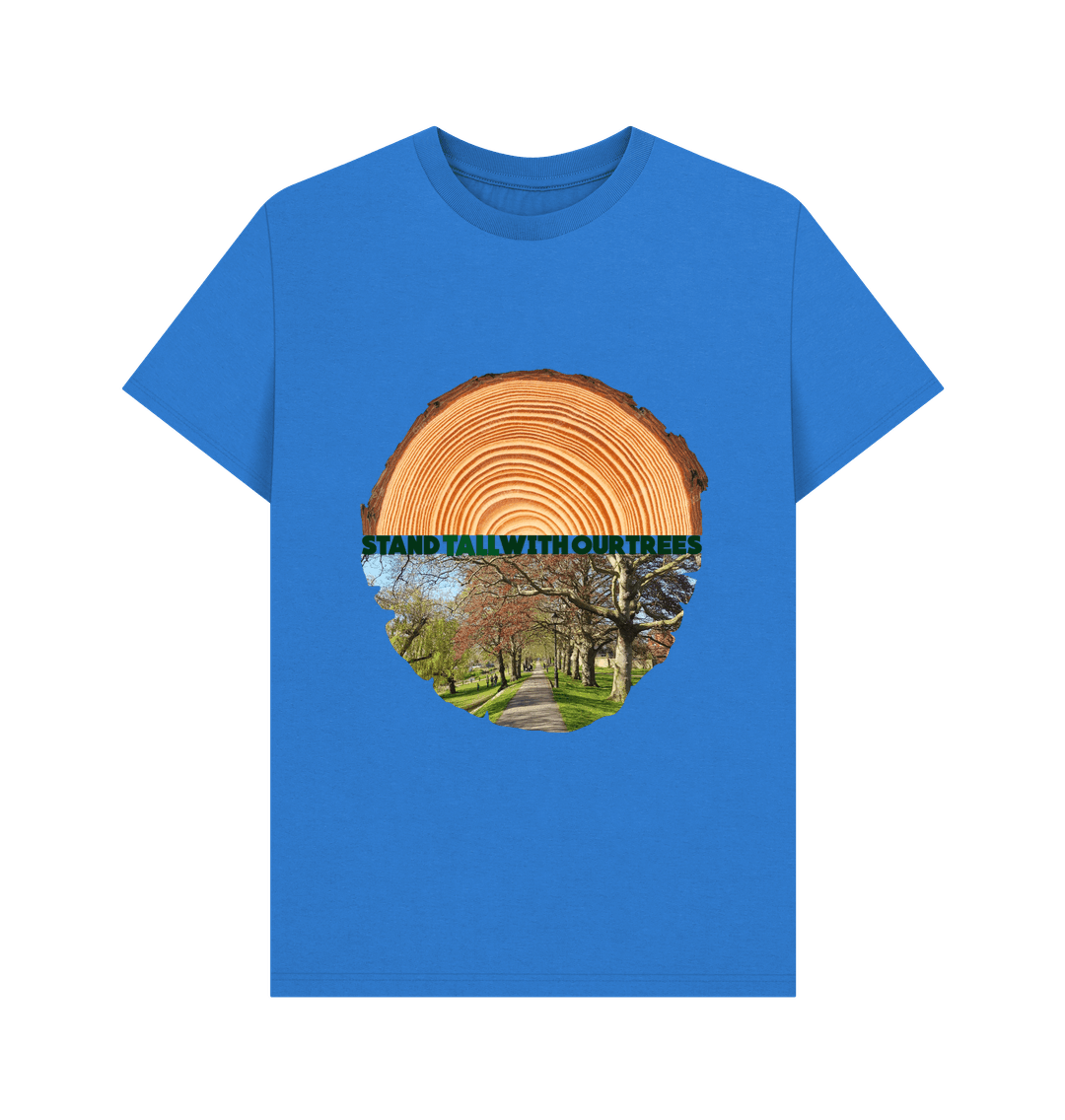 Bright Blue Stand Tall With Our Trees Woodlands Campaign T-Shirt - Teemill