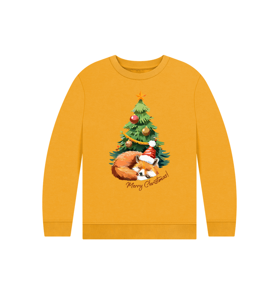 Mustard Festive Fox Jumper - Teemill