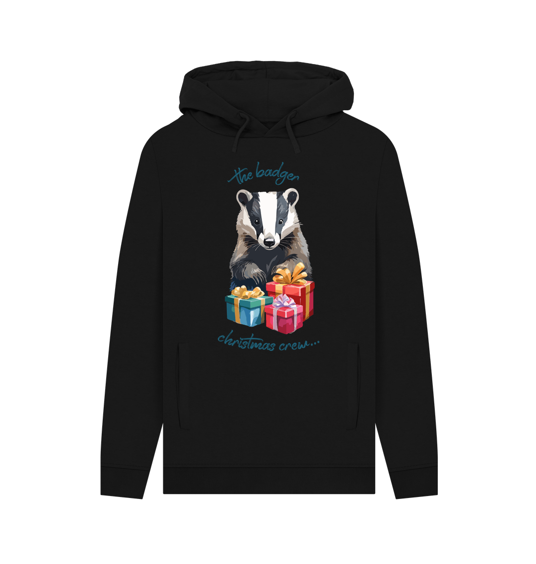 Black Badger Christmas Hoodie - Teemill