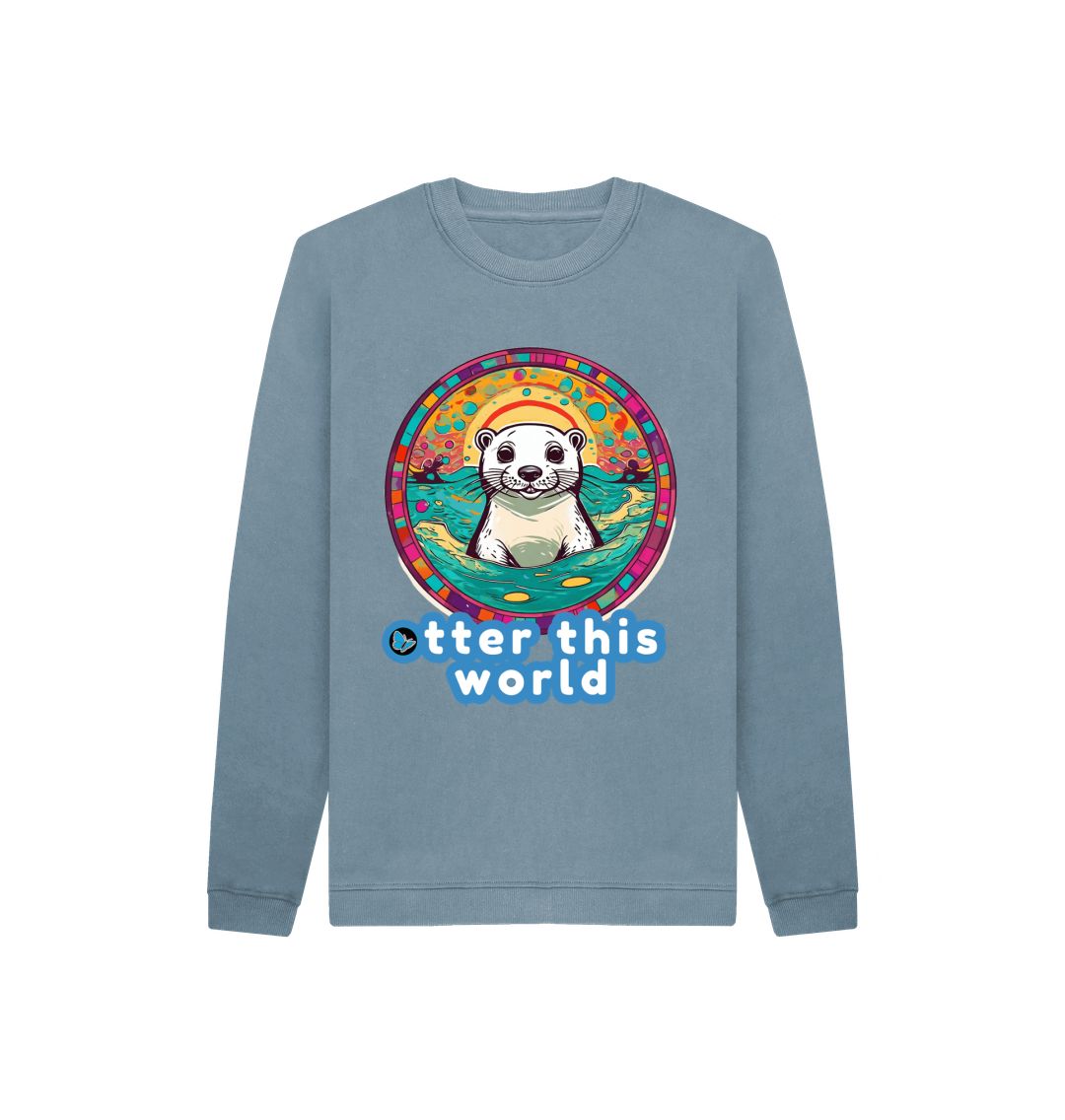 Stone Blue Otter this World Sweater - Children - Teemill