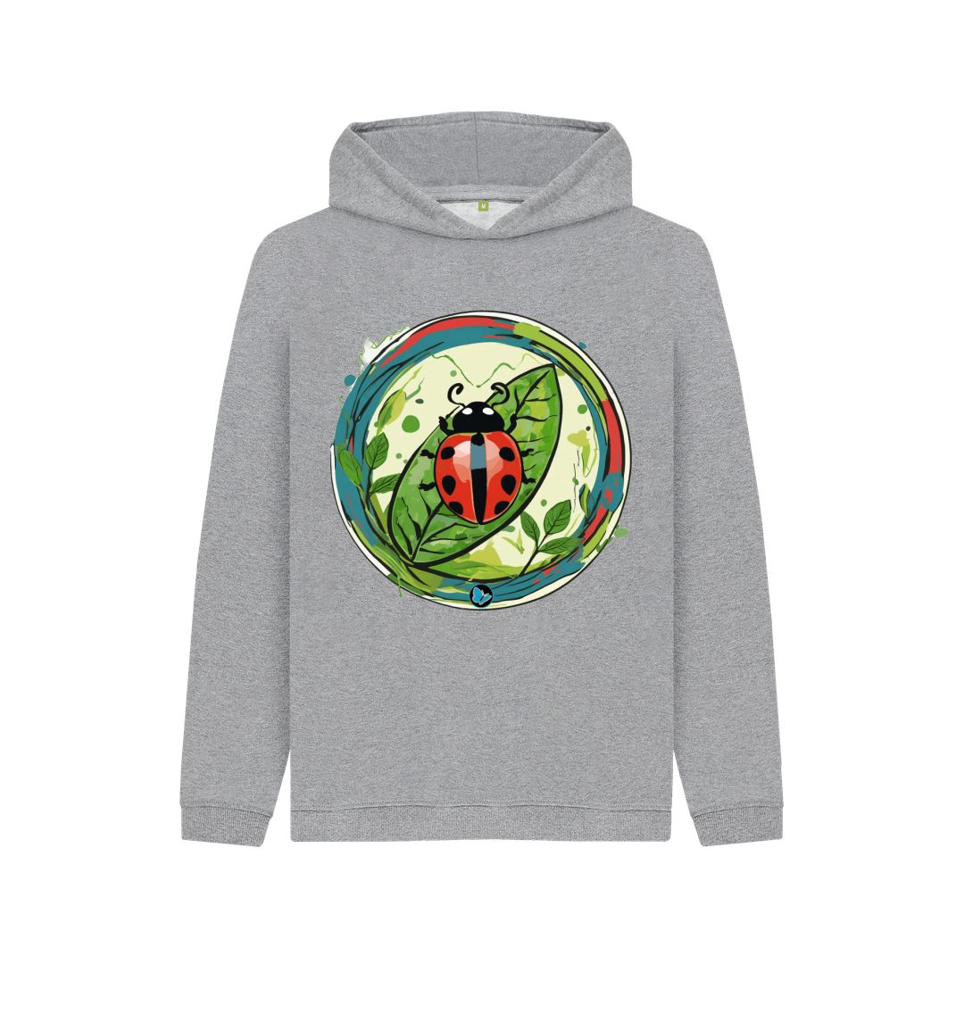 Athletic Grey Ladybird hoodie - Children - Teemill