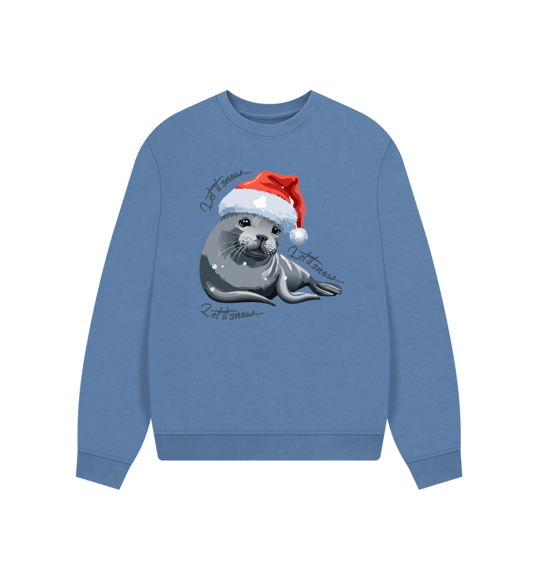 Solent Festive Let It Snow Seal Jumper - Teemill