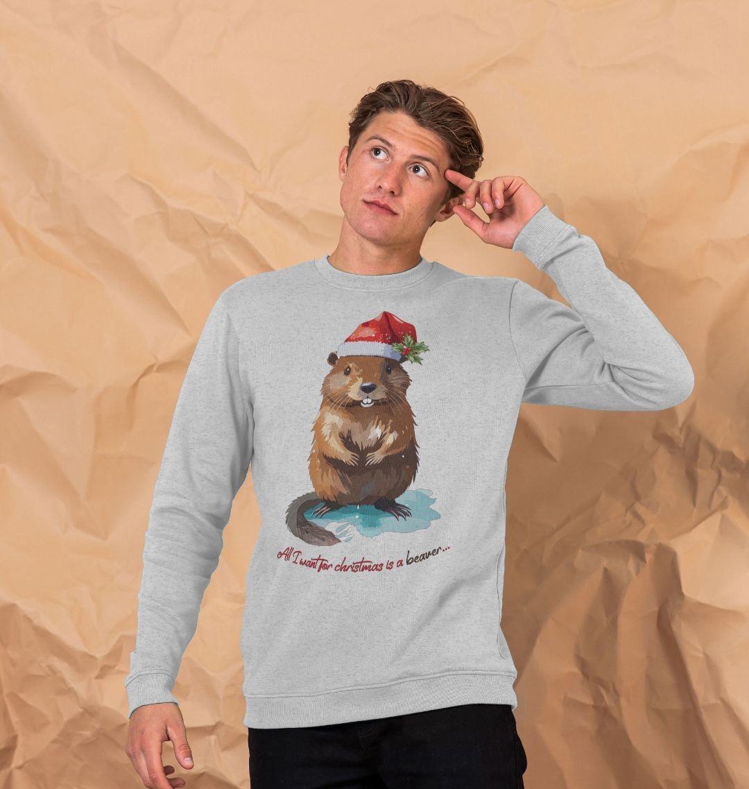Beaver Christmas Jumper - Teemill