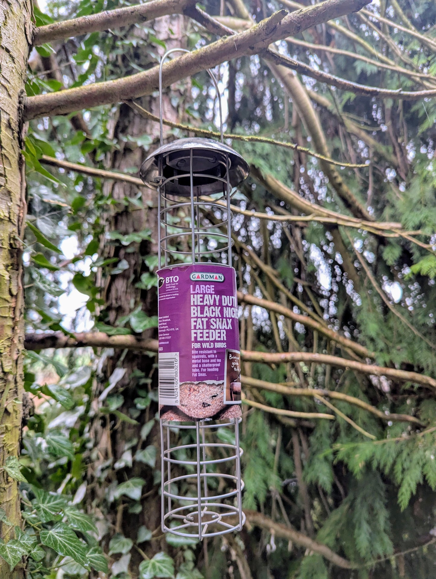 Large Fat Snax Feeder- Heavy Duty Black Nickel