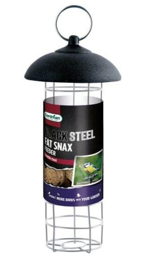 Small Black Steel Fat Snax Feeder