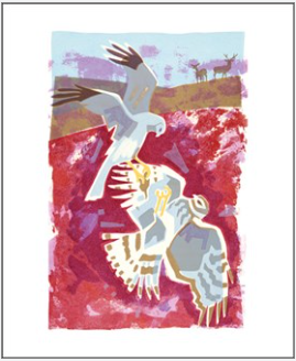 Hen Harrier Food Pass Greeting Card