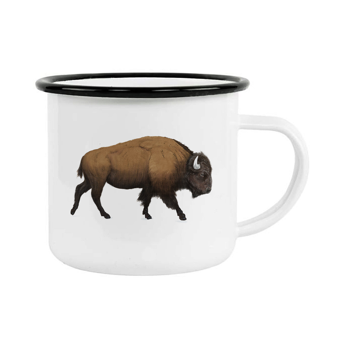 Ceramic Bison Camping Mug
