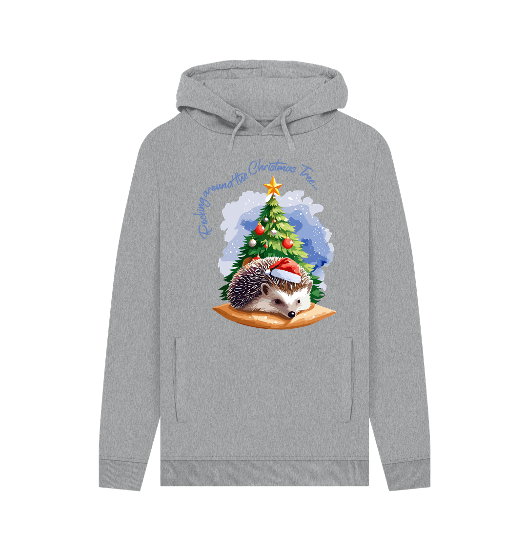 Light Heather Christmas Tree Holiday Hedgehog Hoodie - Teemill