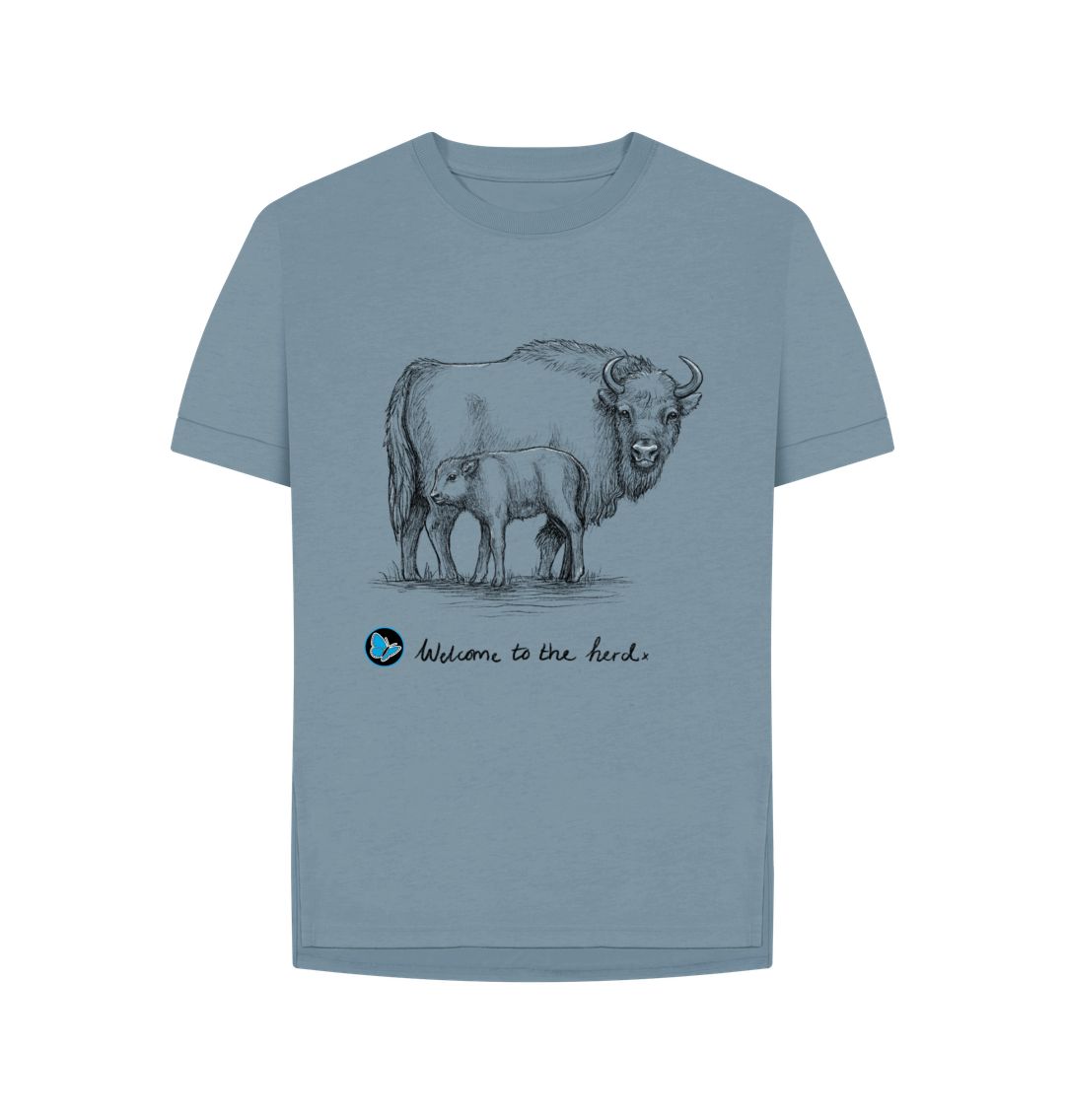 Stone Blue Welcome to the Herd Plain T-Shirt - Teemill