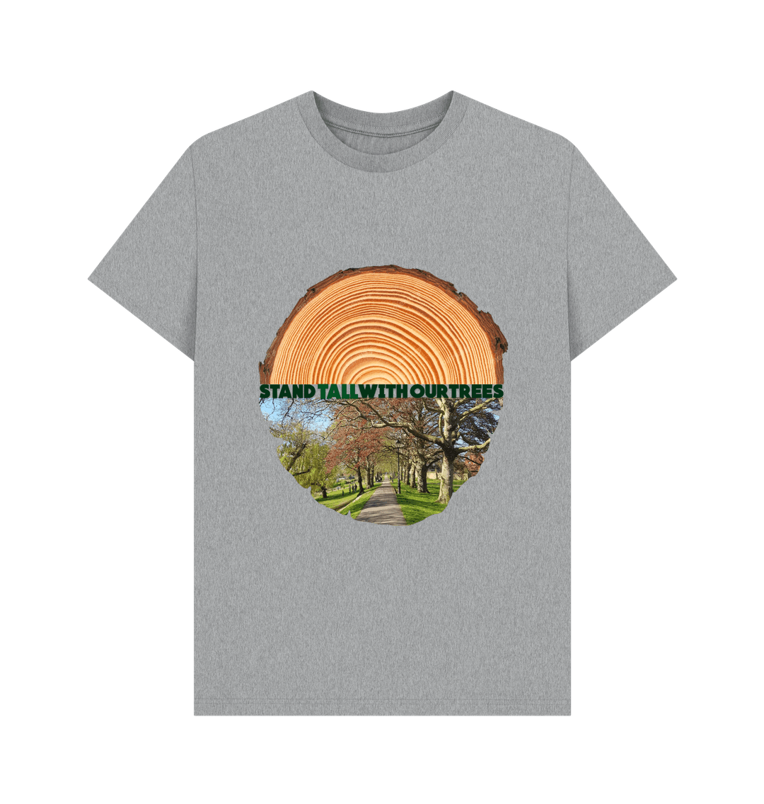 Athletic Grey Stand Tall With Our Trees Woodlands Campaign T-Shirt - Teemill