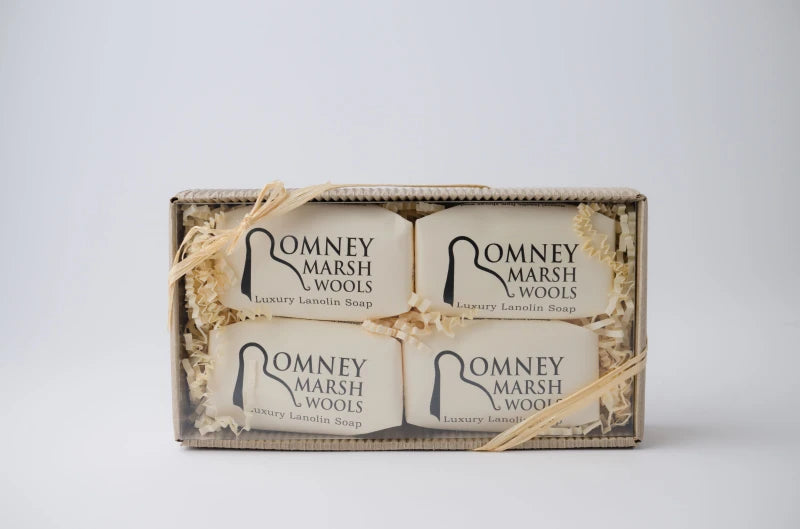 Gift Box of 4 x 75g Luxury Lanolin Hand Soaps