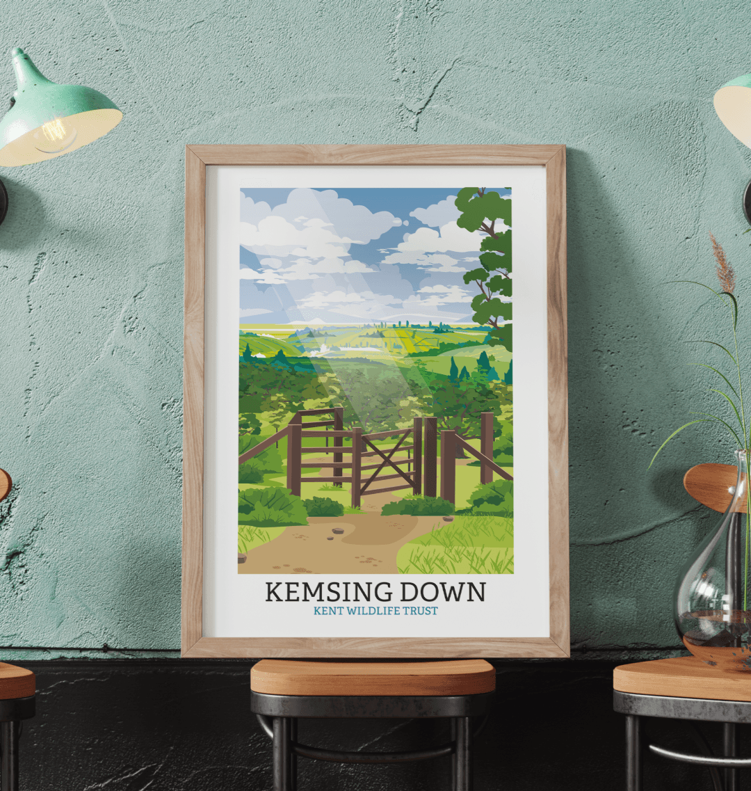 Kemsing Down Illustrated Print A3