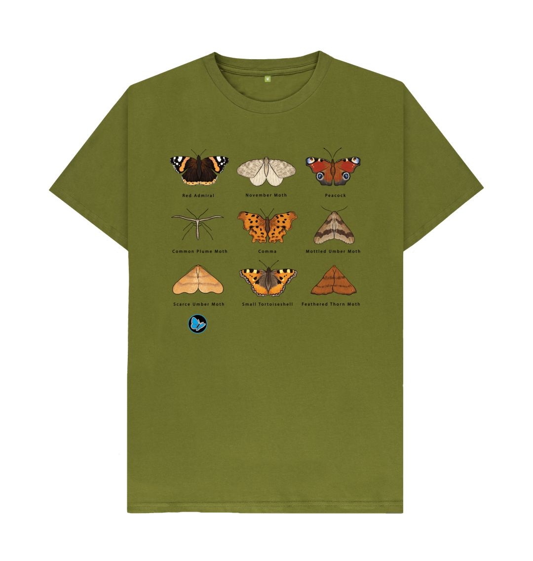 Moss Green Butterfly T-Shirt - Teemill