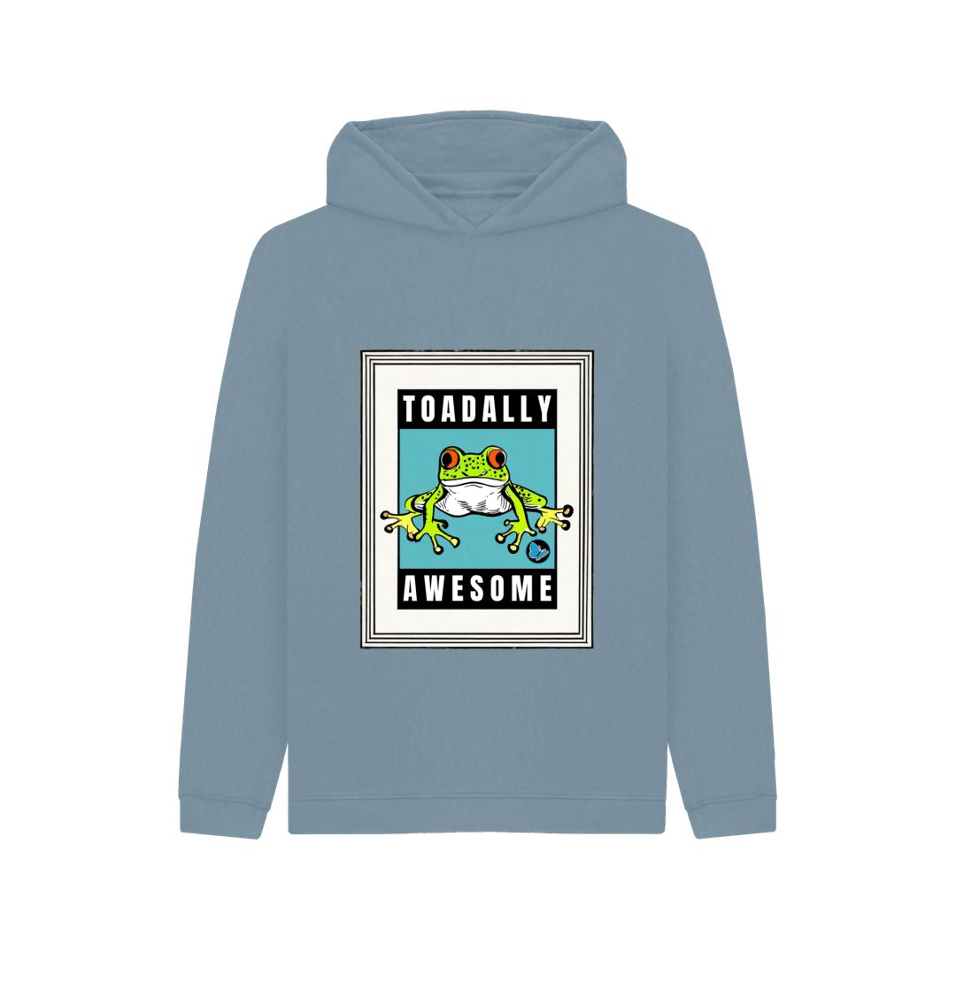 Stone Blue Toadally Awesome Hoodie - Children - Teemill