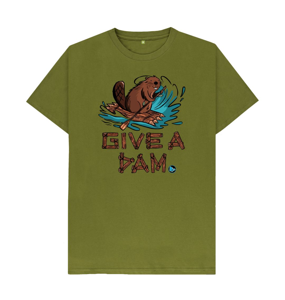 Moss Green Give a Dam T-Shirt - Teemill