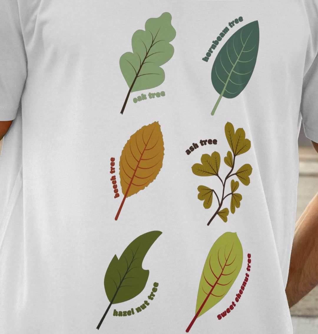 Illustrated Woodlands Leaf T-Shirt - Teemill