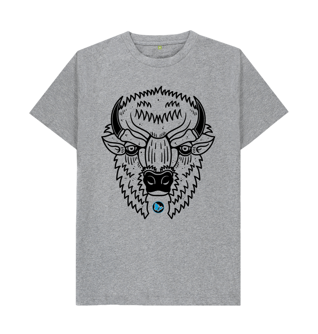 Athletic Grey Strong Bison T-Shirt - Teemill