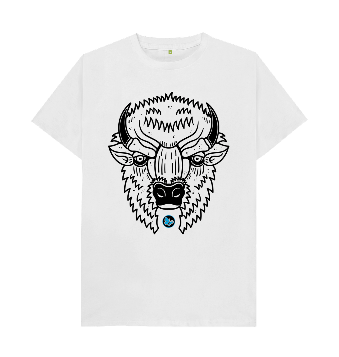 White Strong Bison T-Shirt - Teemill