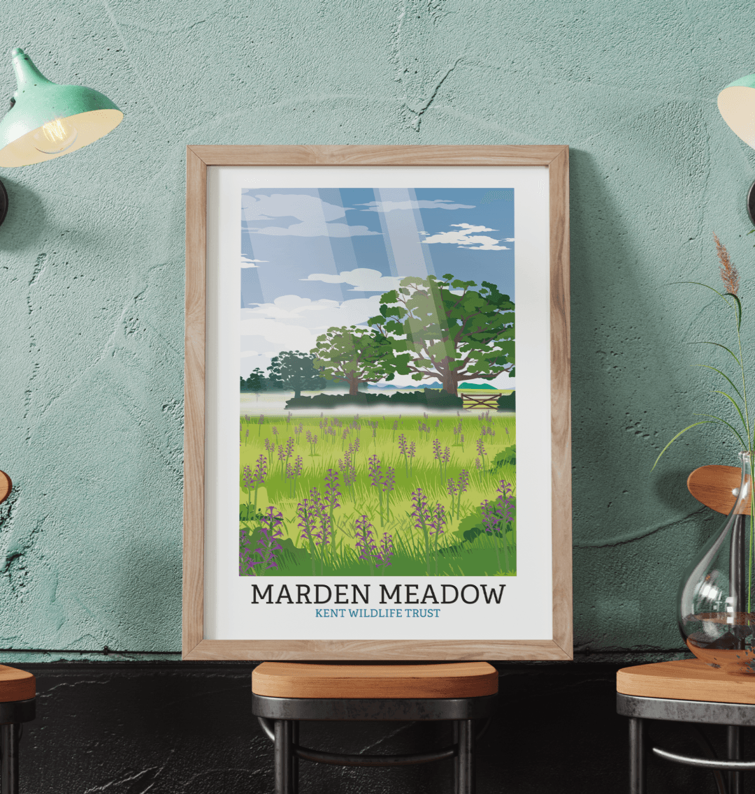 Marden Meadow Illustrated Print A3