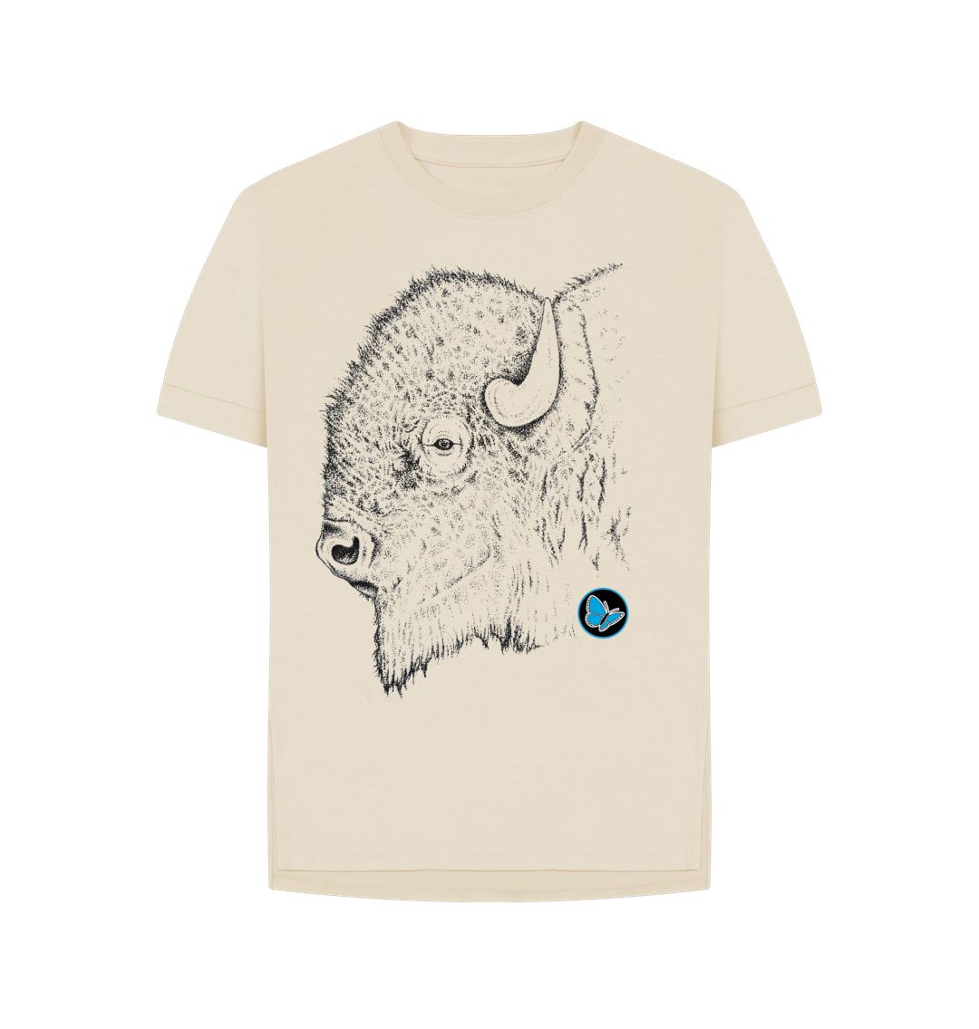 Oat Bison Side View T-Shirt - Women