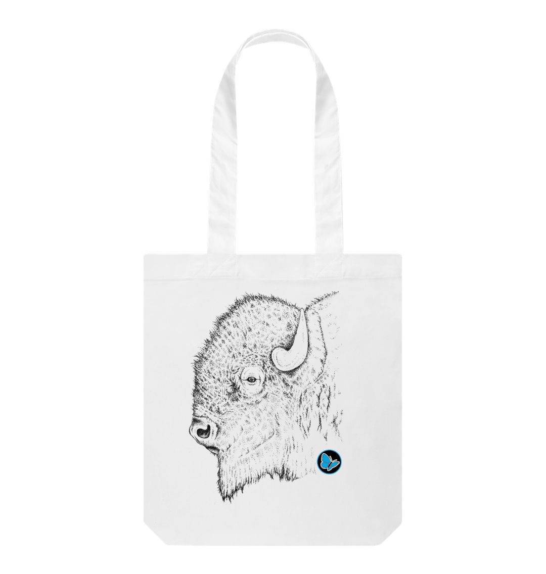 White Bison Side View - Bag