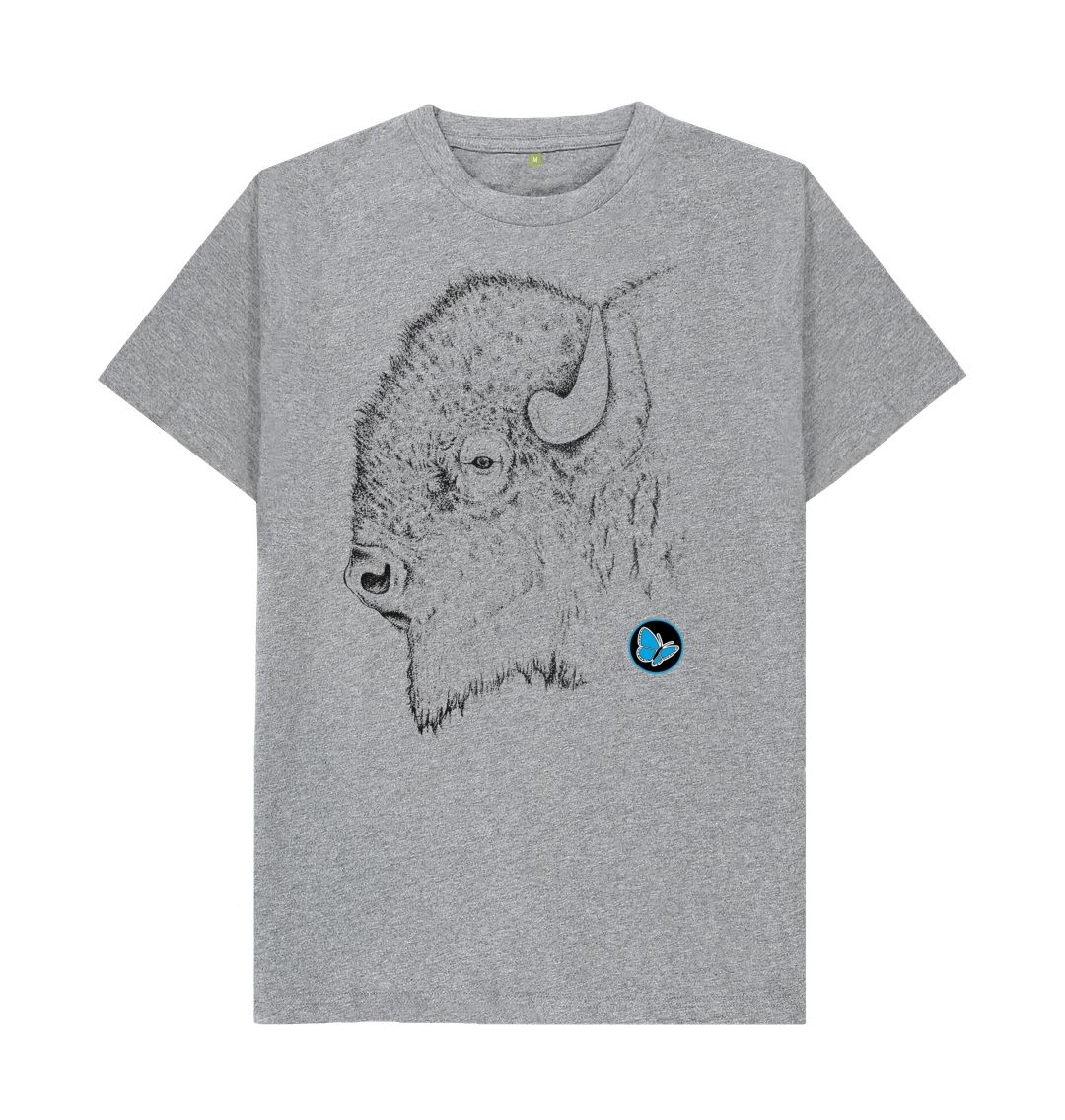 Athletic Grey Bison Side View T-Shirt - Teemill