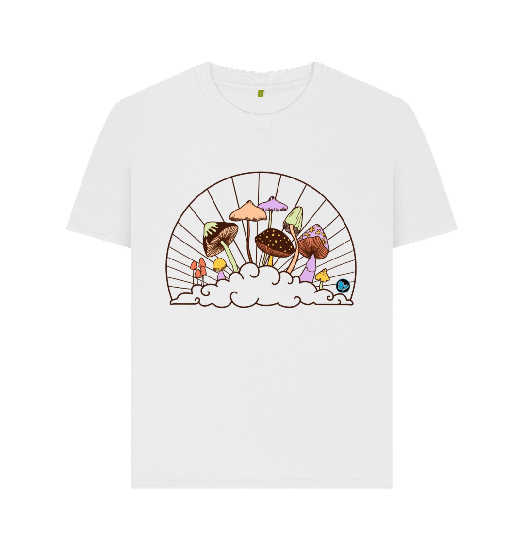 White Fungi in the Clouds T-Shirt - Teemill