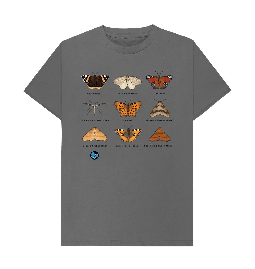Slate Grey Butterfly T-Shirt - Teemill