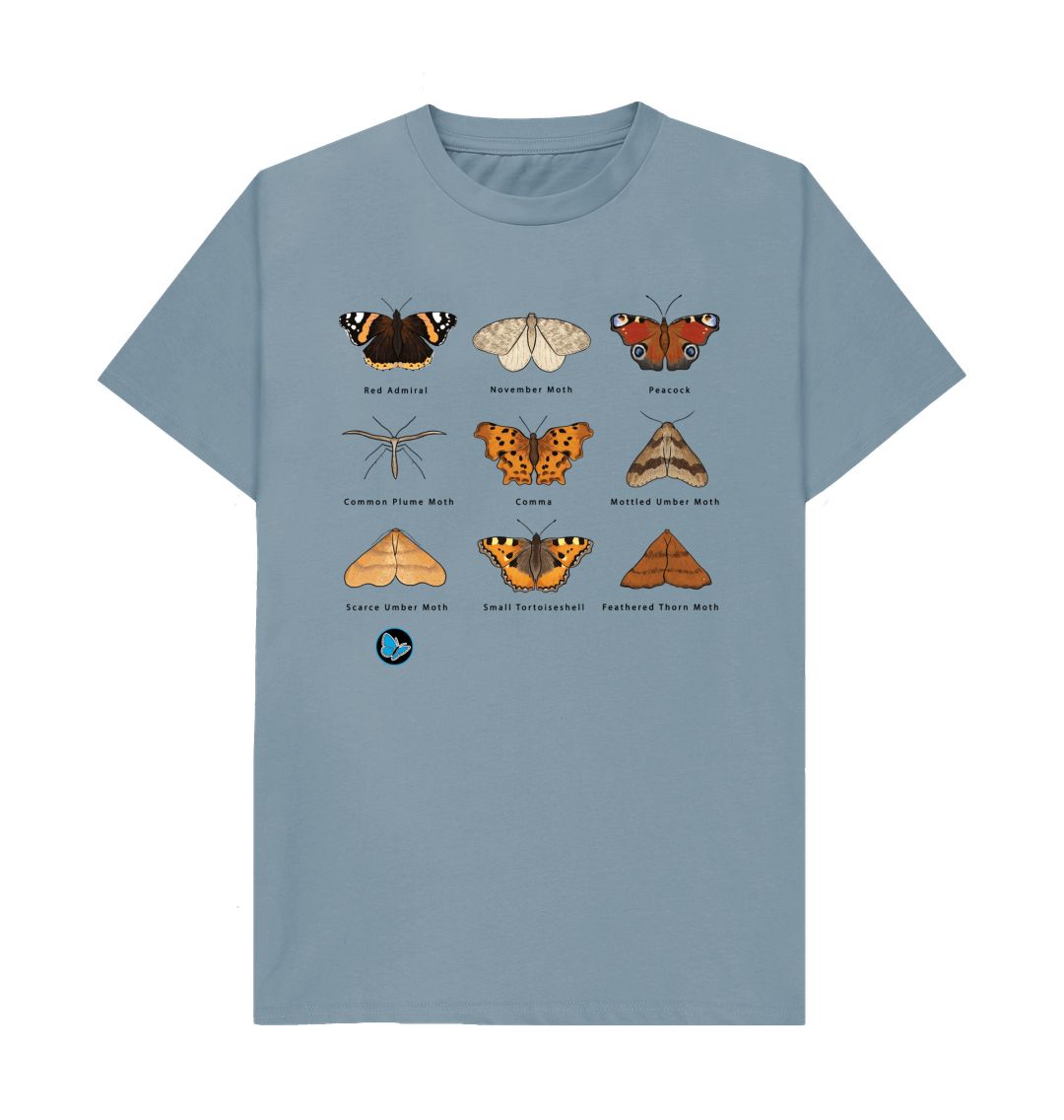 Stone Blue Butterfly T-Shirt - Teemill