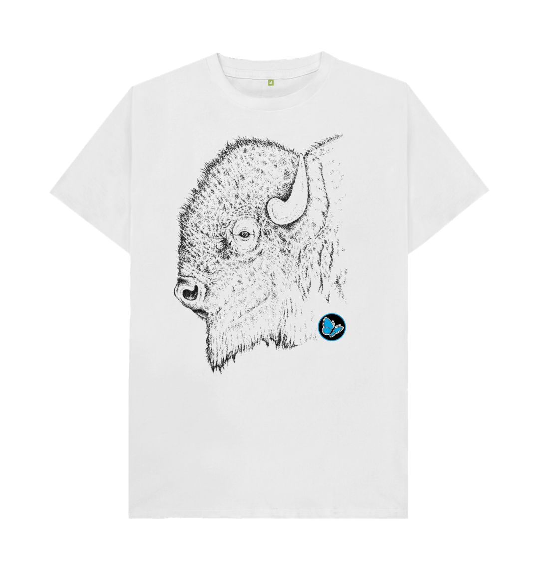 White Bison Side View T-Shirt - Teemill