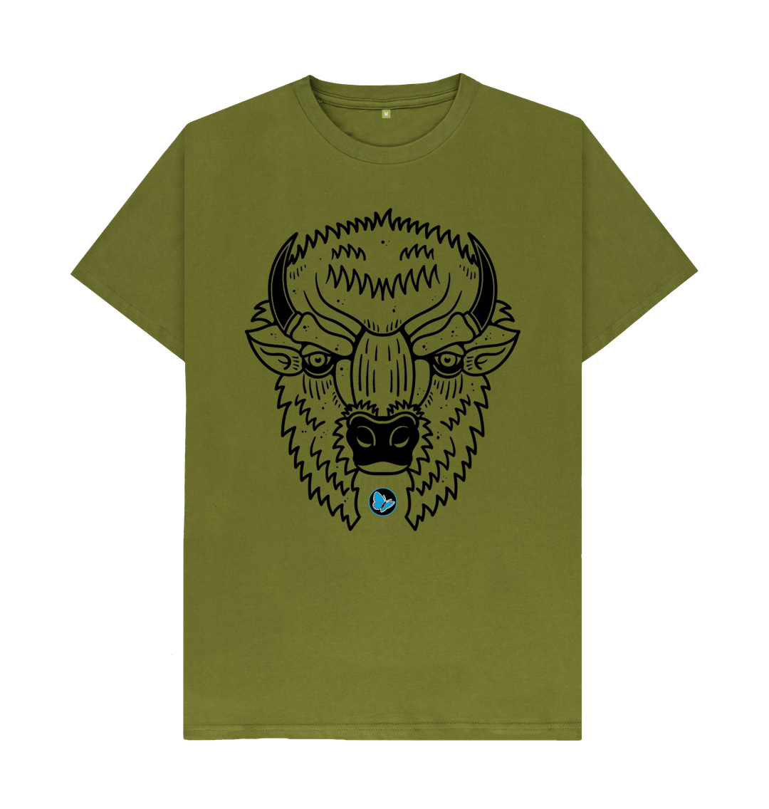 Moss Green Strong Bison T-Shirt - Teemill