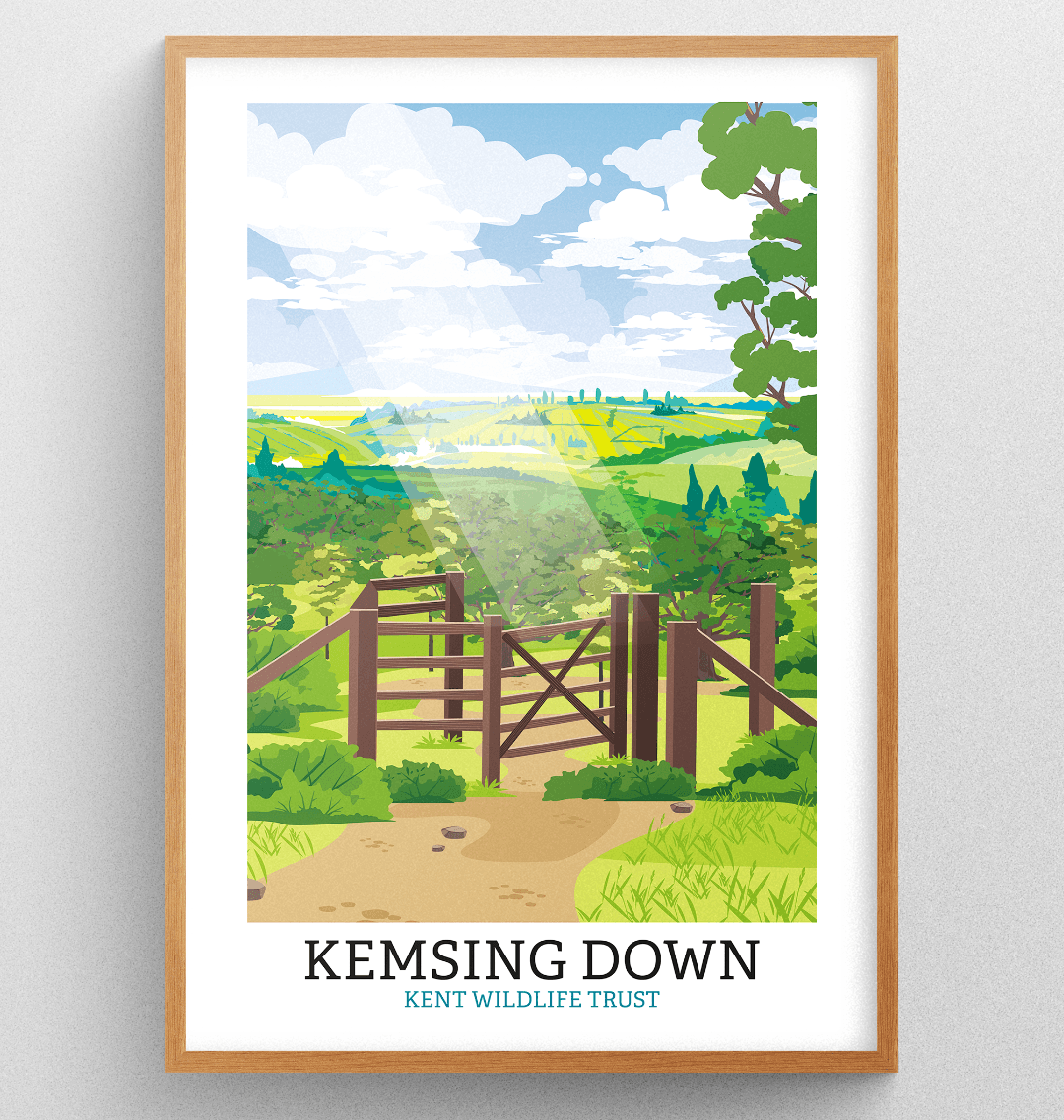 Kemsing Down Illustrated Print A3