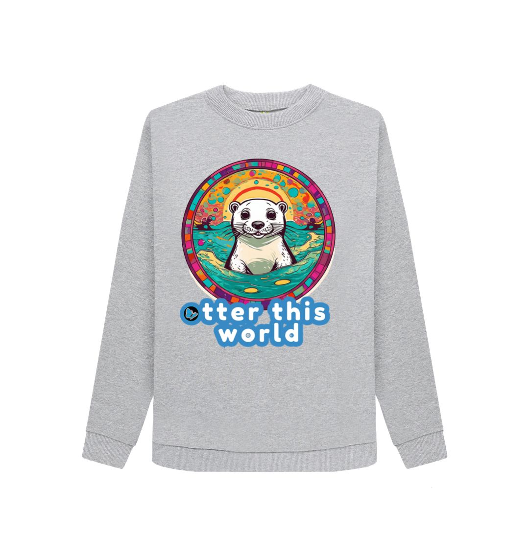 Light Heather Otter this World Sweater - Teemill