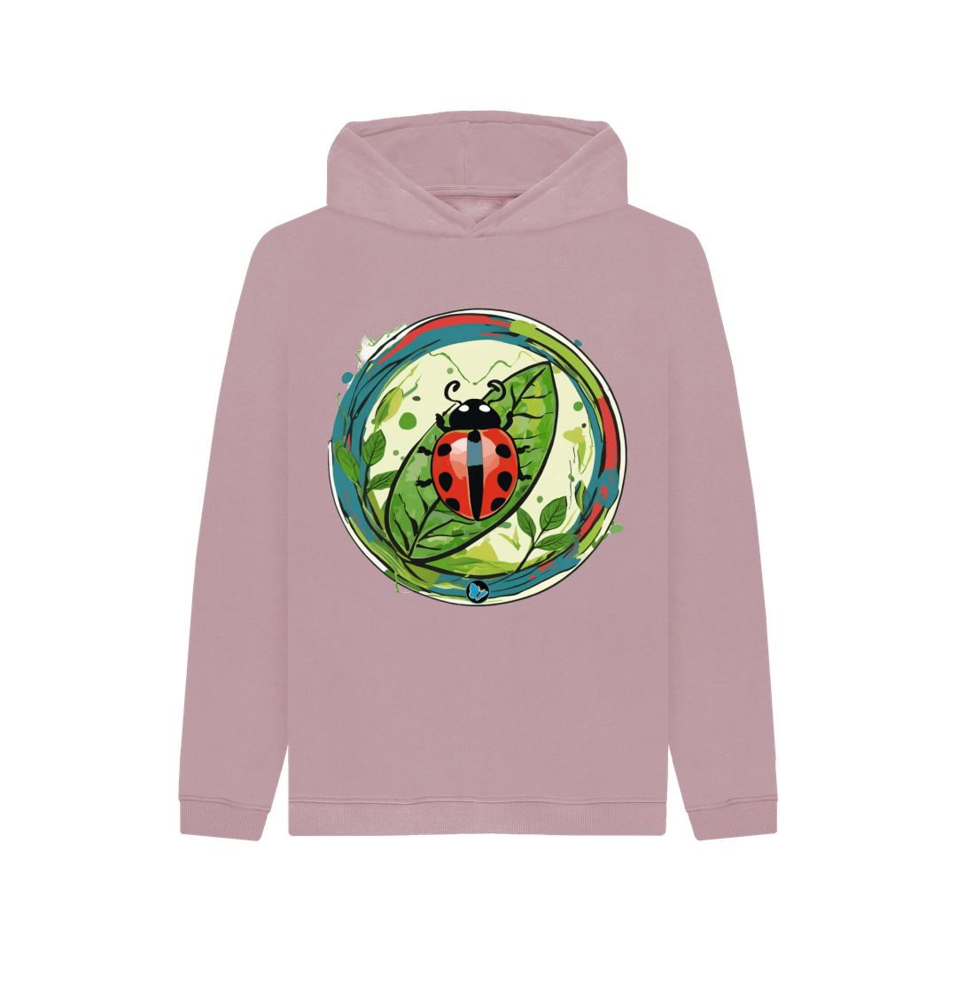 Mauve Ladybird hoodie - Children - Teemill