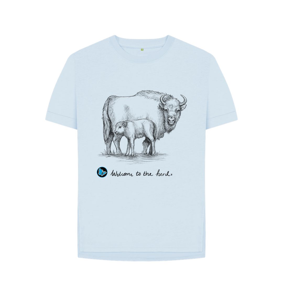 Sky Blue Welcome to the Herd Plain T-Shirt - Teemill