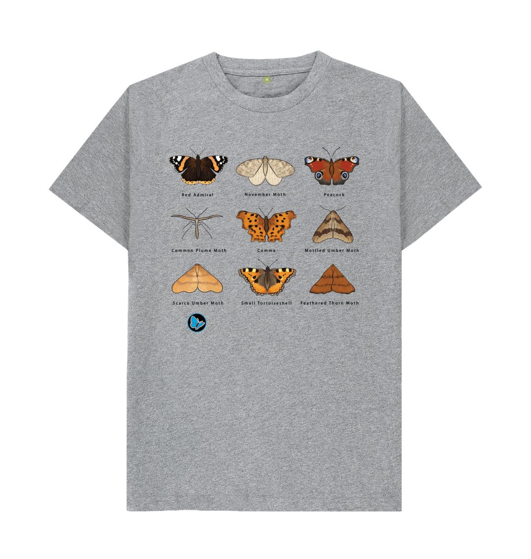 Athletic Grey Butterfly T-Shirt - Teemill