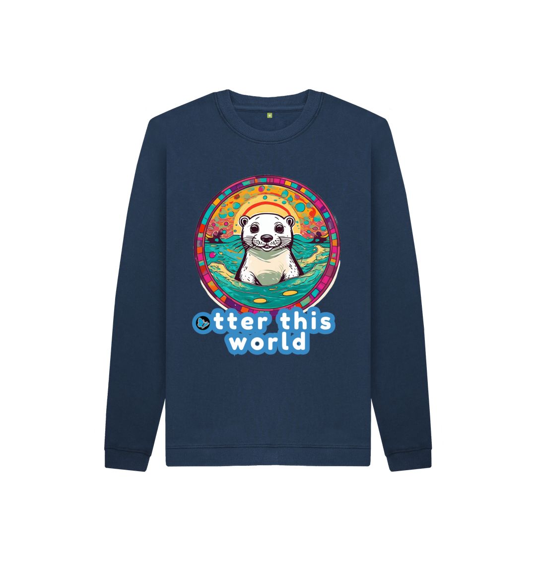 Navy Blue Otter this World Sweater - Children - Teemill