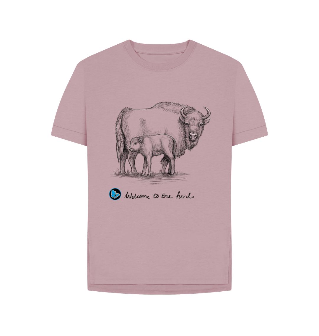 Mauve Welcome to the Herd Plain T-Shirt - Teemill