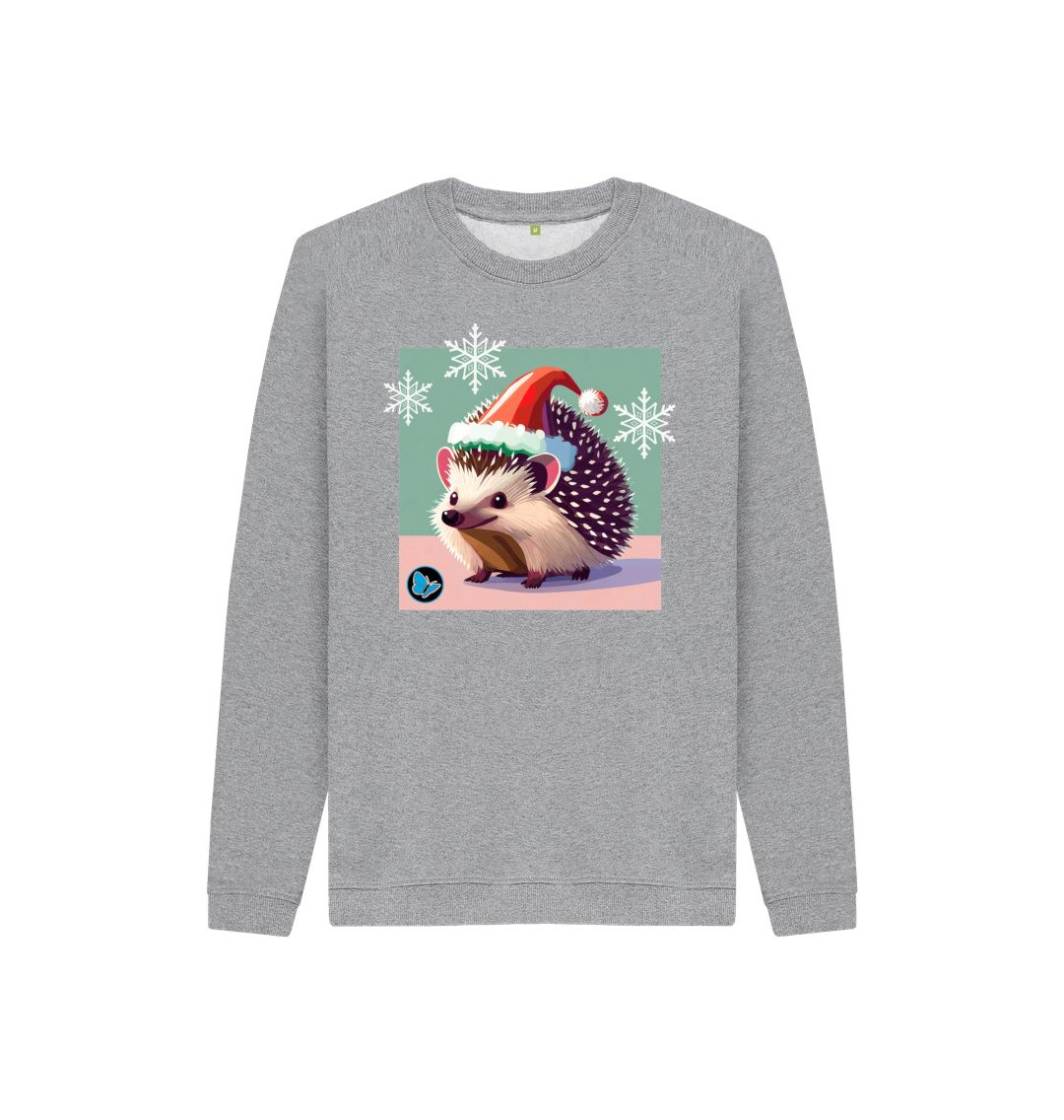 Athletic Grey Hedgehog Christmas Jumper - Children - Teemill