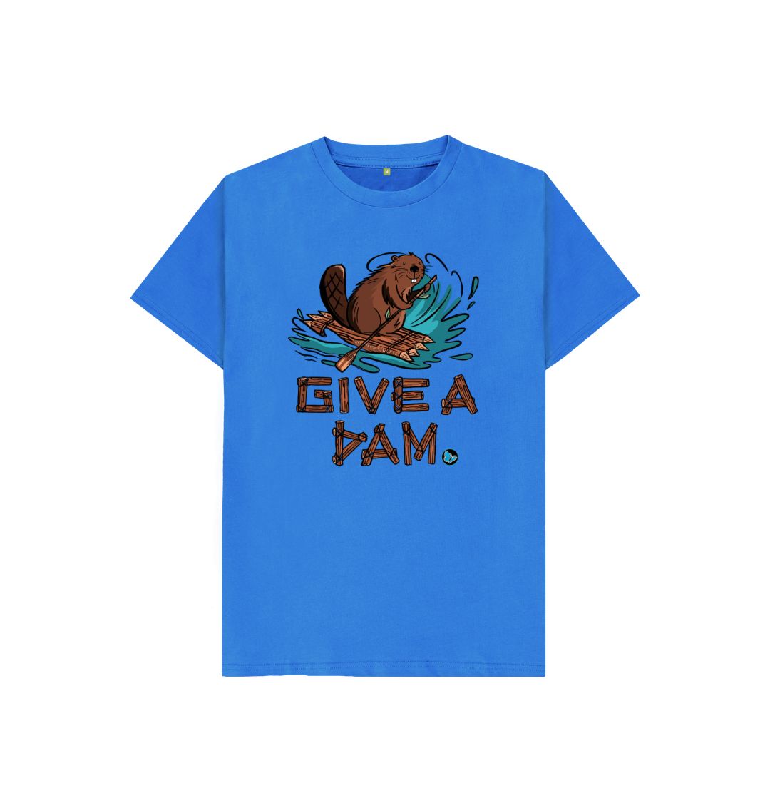 Bright Blue Give a Dam T-Shirt - Children - Teemill