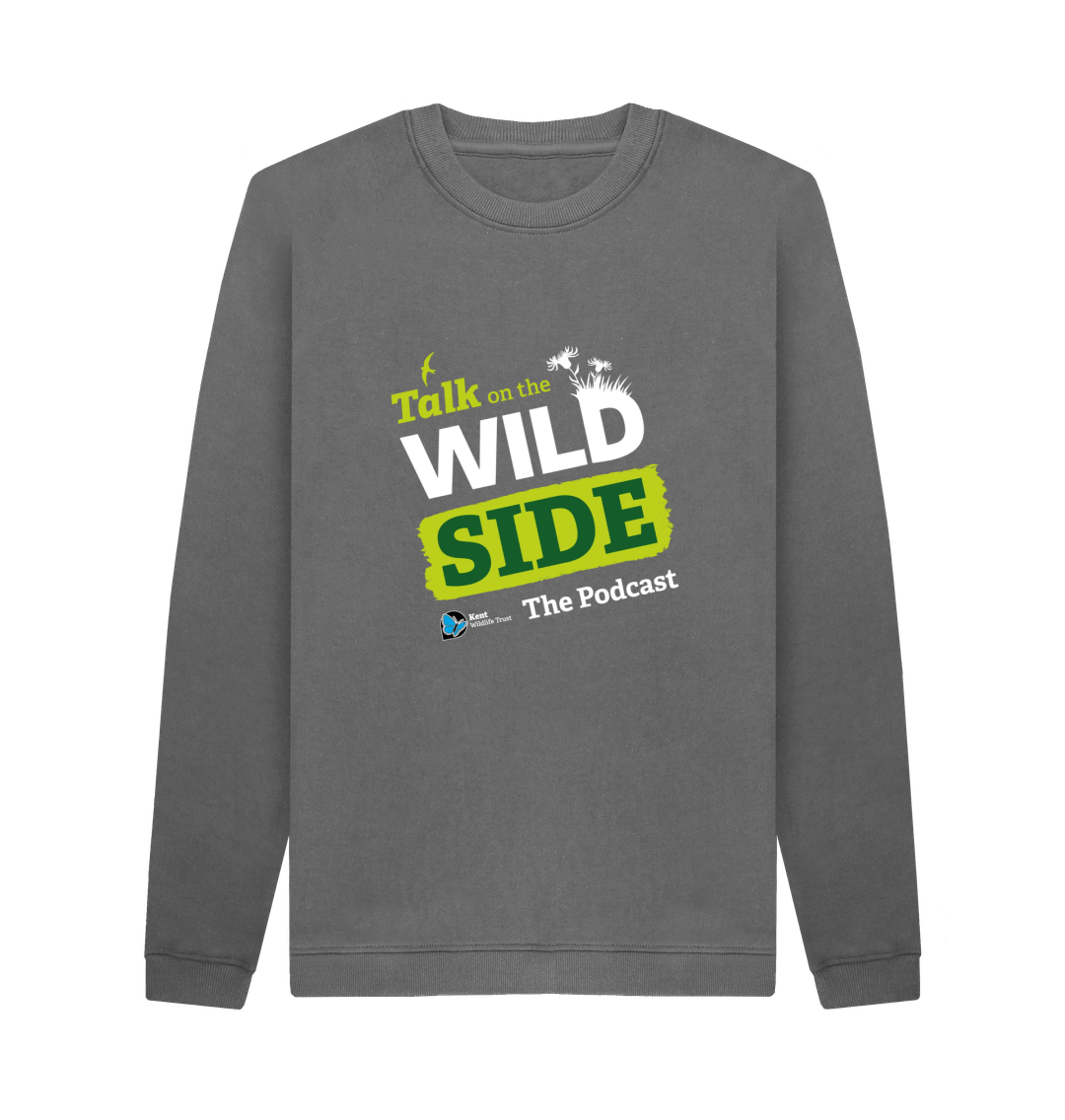 Slate Grey Printed Sweater Front
