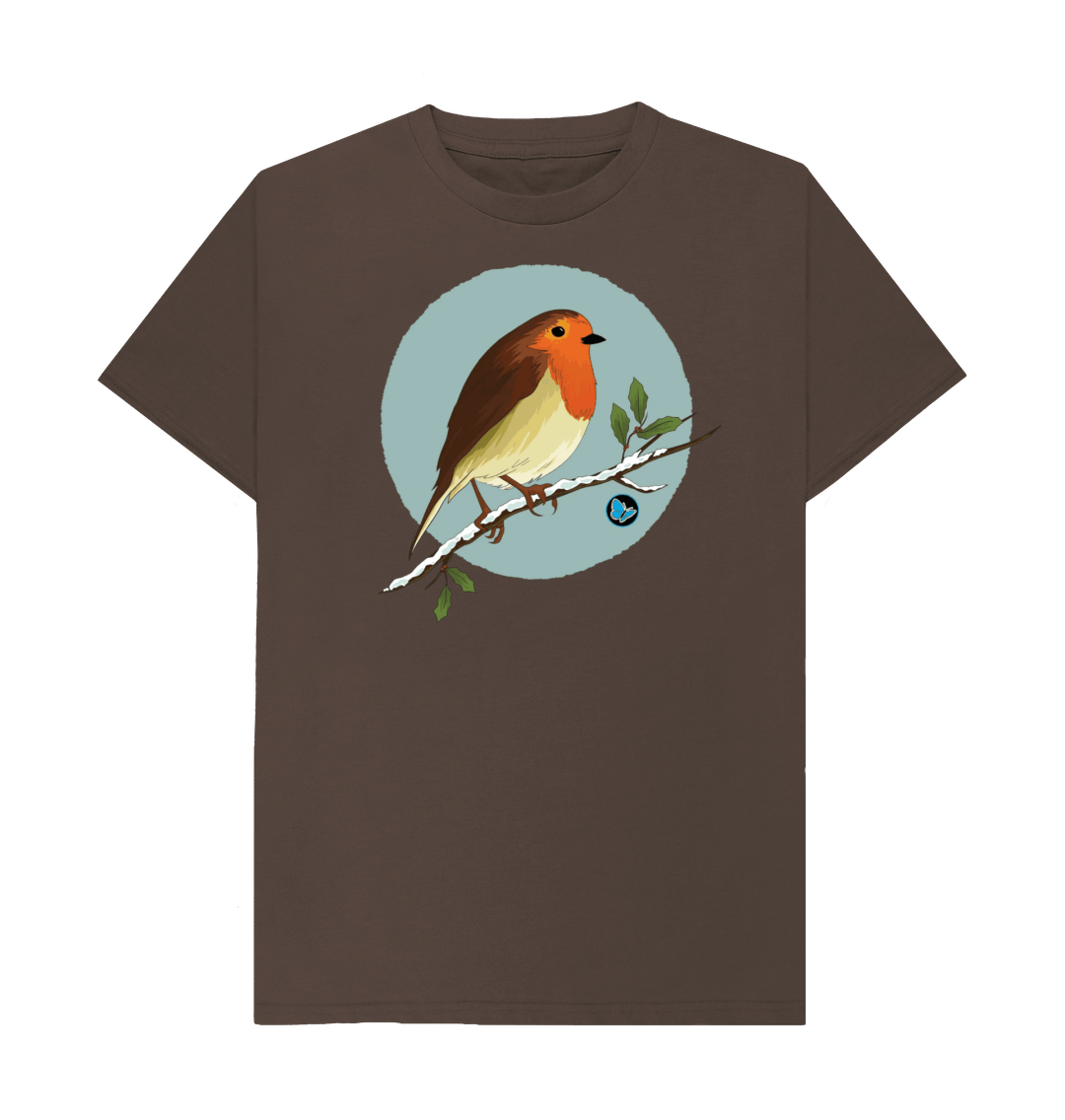 Chocolate Christmas Robin T-Shirt - Teemill