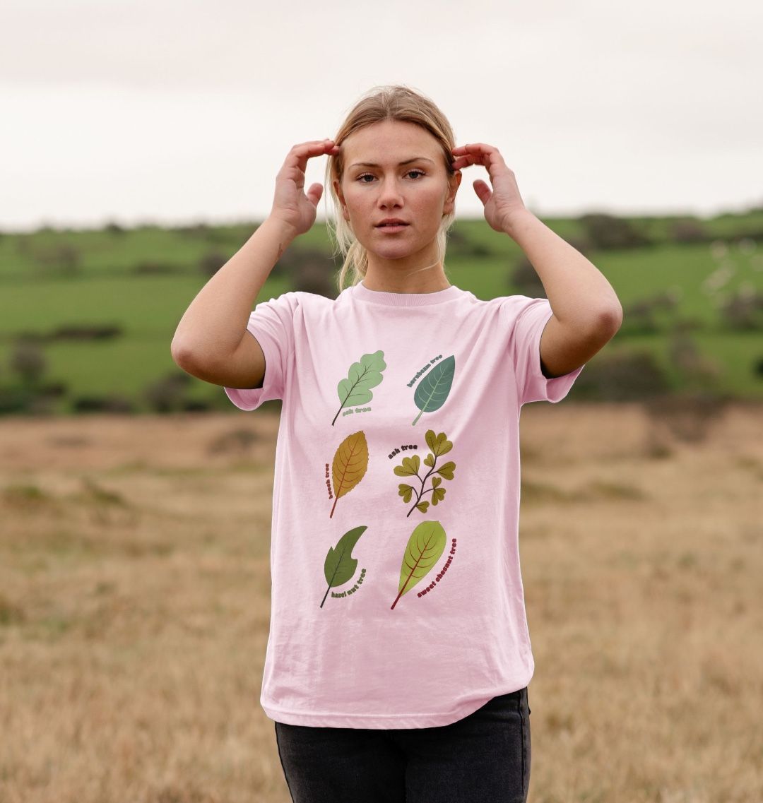 Illustrated Woodlands Leaf T-Shirt - Teemill