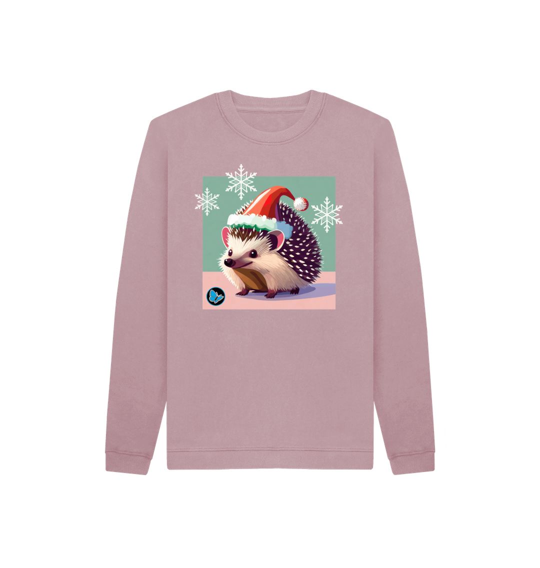 Mauve Hedgehog Christmas Jumper - Children - Teemill