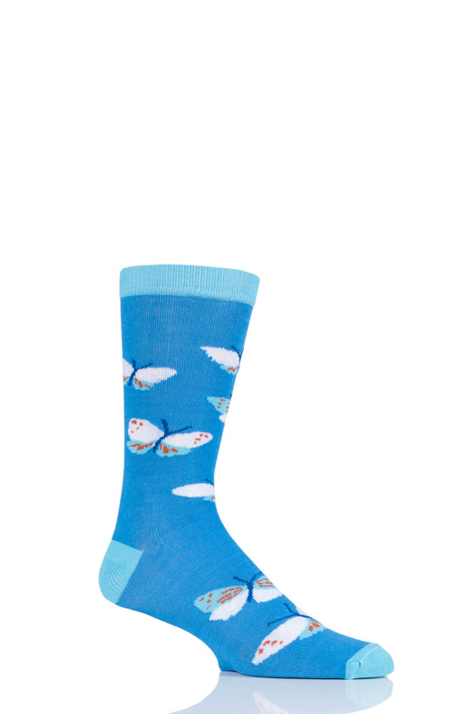 Bamboo Socks (Butterflies Blue)