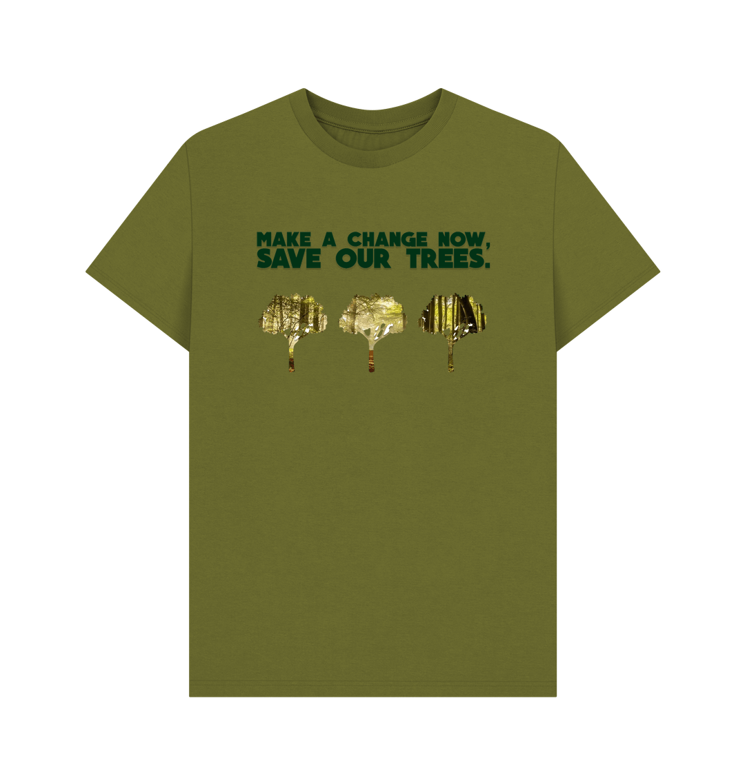 Moss Green Save Our Trees Woodlands Campaign T-shirt - Teemill